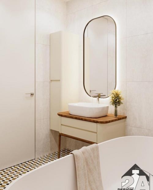 Дизайн - проект санузла от студии 2 а.