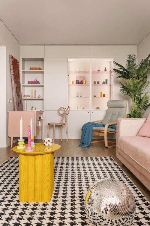 Из типовой панельной квартиры дизайнер Валерия Макаревич создала выразительный интерьер в духе mid - Century Modern. 06