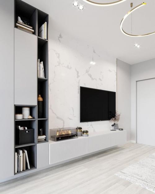 Просторная гостиная с рабочим местом. 07