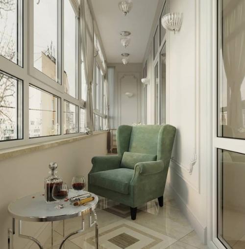 Вариант ремонта на лоджии.