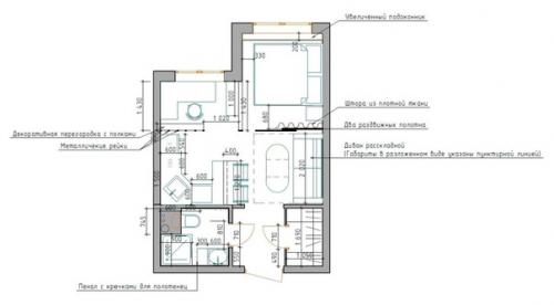 Квартира - студия, площадь 28 кв. 08