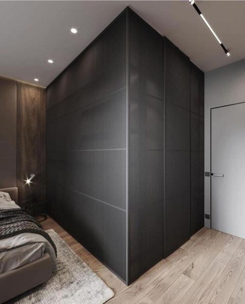 Дизайн проект квартиры с преобладанием чёрного цвета. 07