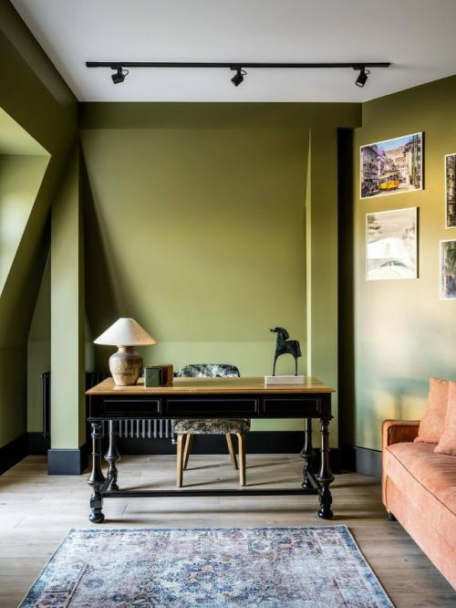 Оливковый цвет в интерьере. 07