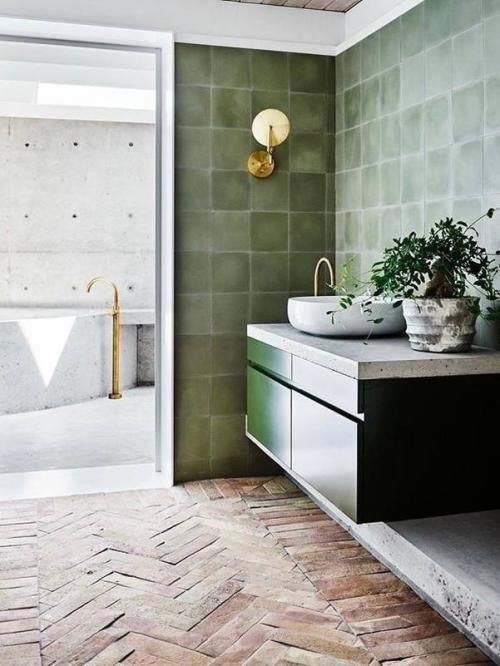 Оливковый цвет в интерьере. 01