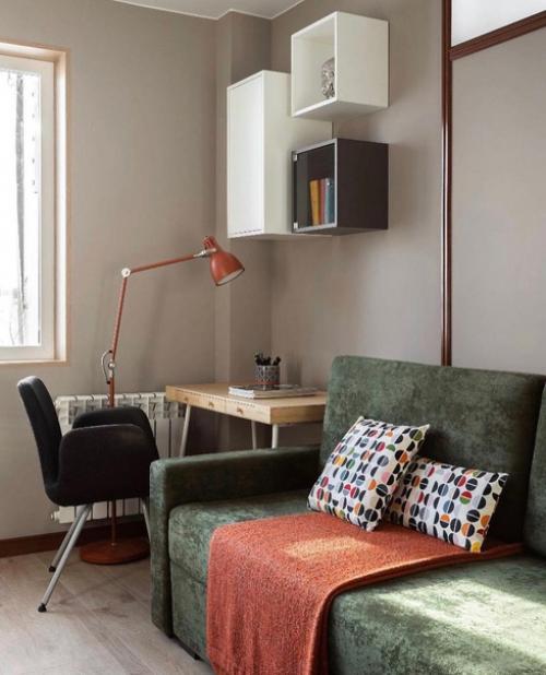 Дизайн студии площадью 24 кв. 01