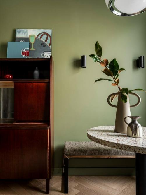 Оливковый цвет в интерьере. 08