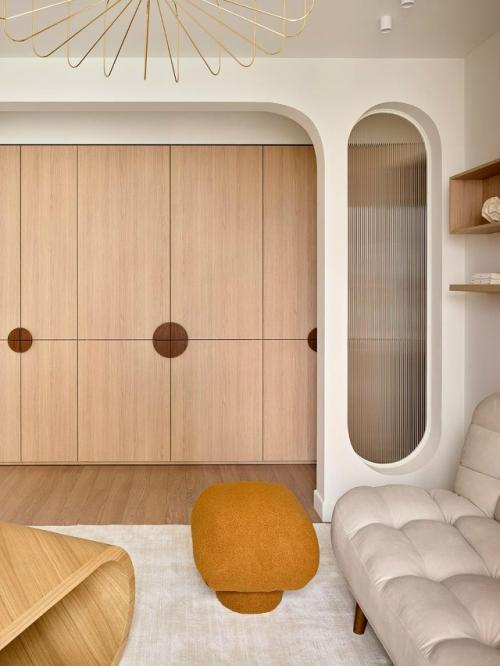 Терракота и настенная роспись - яркий акцент в квартире 61 м на соколиной горе, созданной под аренду. 01