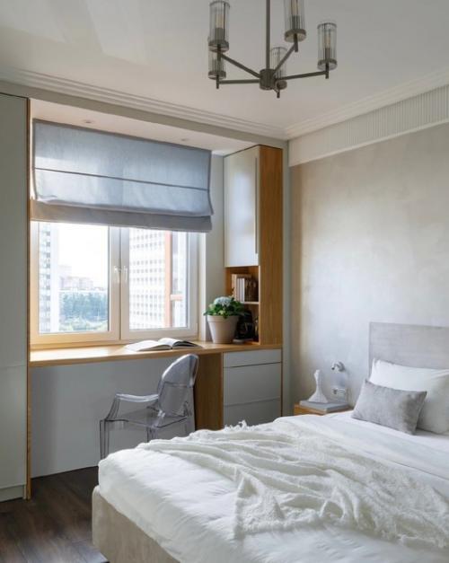 Интерьер квартиры с элементами мятного цвета. 02