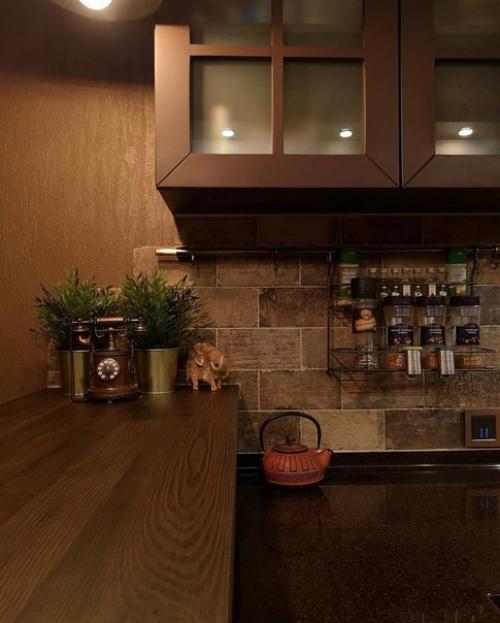 Нестандартное цветовое решение в кухне. 09