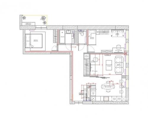 Отличный проект трешки + планировка. 09