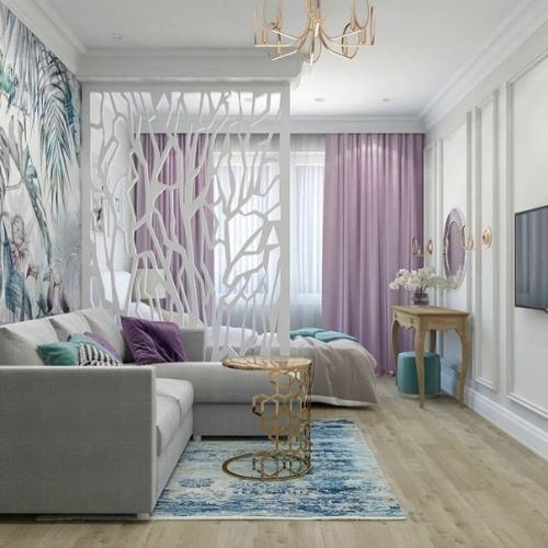 Пример зонирования комнаты в однушке. 01