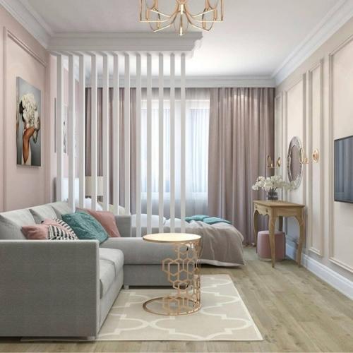 Пример зонирования комнаты в однушке. 03