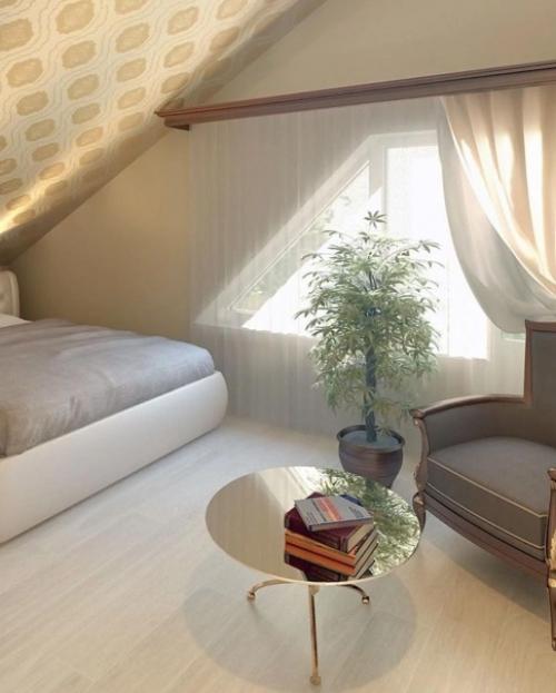 Как практично организовать помещение на мансардном этаже. 08