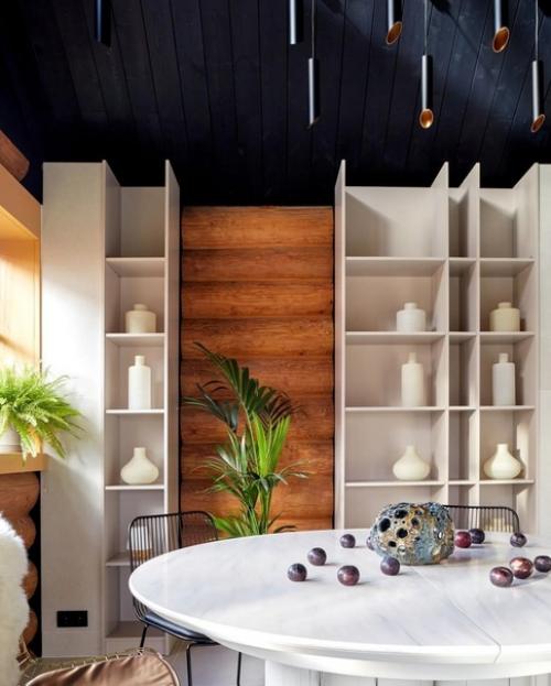 Peredelkatv представила проект многофункциональной веранды в большом бревенчатом доме с Звездным потолком. 01