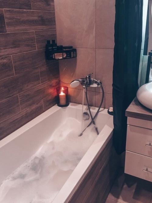 Можно сказать, что это образцовая уютная ванная комната.