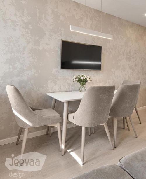 Приятная атмосфере в интерьере кухни - гостиной. 04