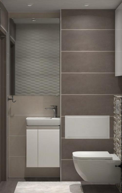 Идея дизайна маленькой ванной комнаты. 06