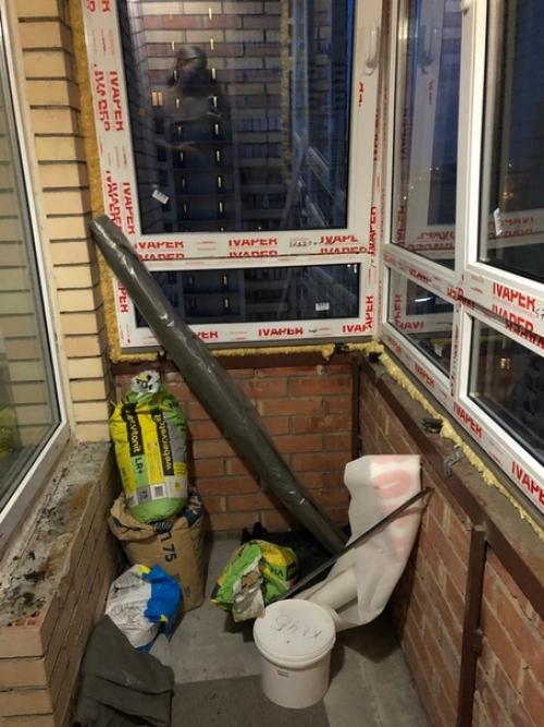 Ремонт на балконе нашей подписчицы. 01