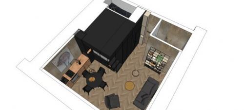 Нестандартный подход к дизайну студии. 09