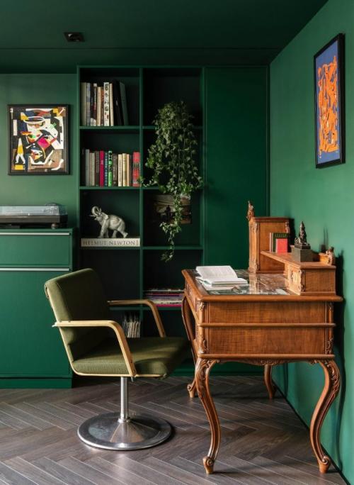 Квартира в Санкт-петербурге в доме XIX века объединила винтаж и современное искусство. 02