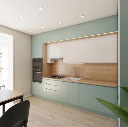 Интерьер квартиры в одной стиле и в одной цветовой гамме.