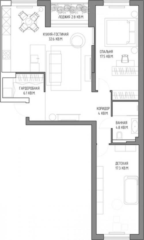 Как вам такой проект на семью с peбeнком рассчитан. 09