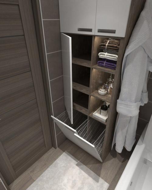 Идея дизайна маленькой ванной комнаты. 03