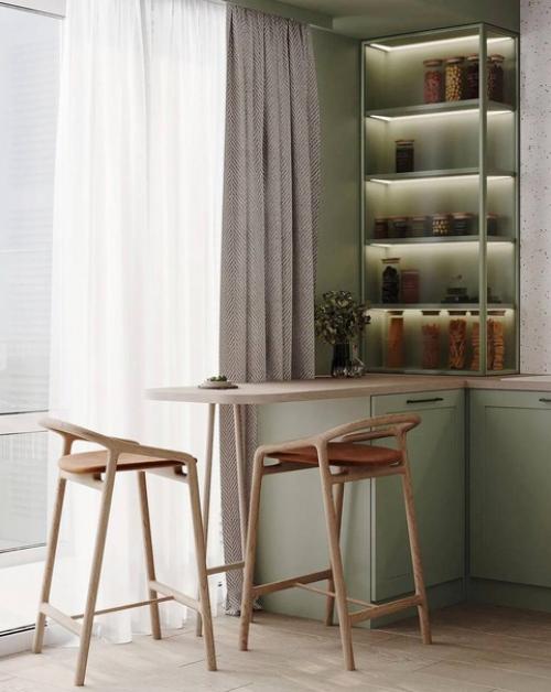 Проект кухни - гостиной, лоджии и коридора, площадью 30 кв. 02