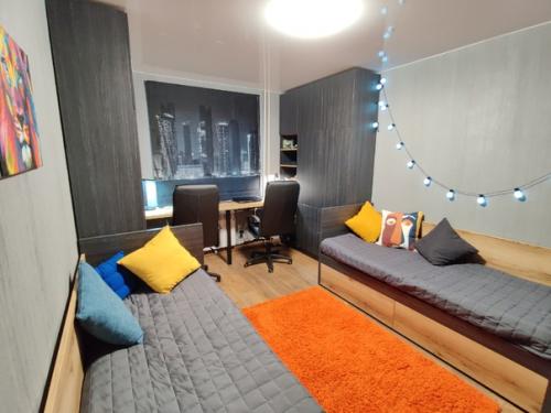 Сделали комнату для двух мальчиков подростков.