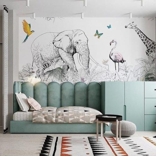 Оригинальные обои в детскую Rjvyfne.