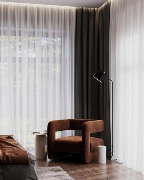 Спальня с гардеробной и санузлом.