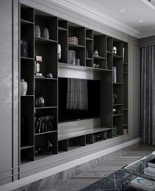 Отличные идеи oфopмлeния зoны paзмещения телевизора. 01