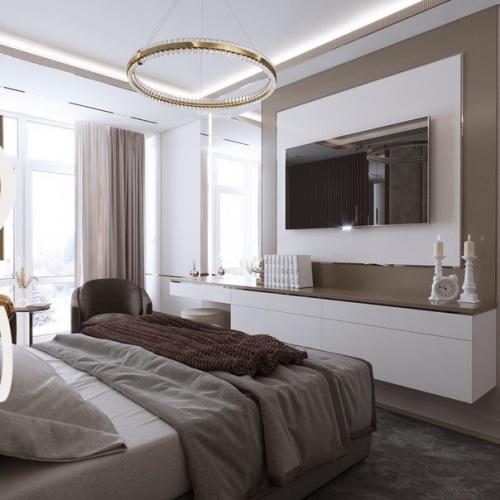 Приятный дизайн спальни. 01