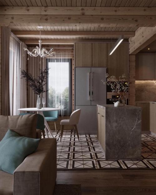 В том случае, если вам по душе загородные дома, то обратите внимание на интерьер этого замечательного домика. 01