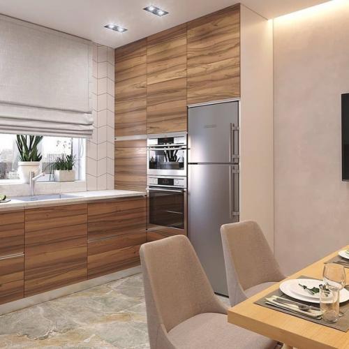 Тёплый и уютный интерьер квартиры. 06