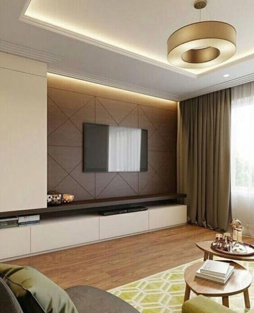 Идеи оформления зоны у телевизора. 08