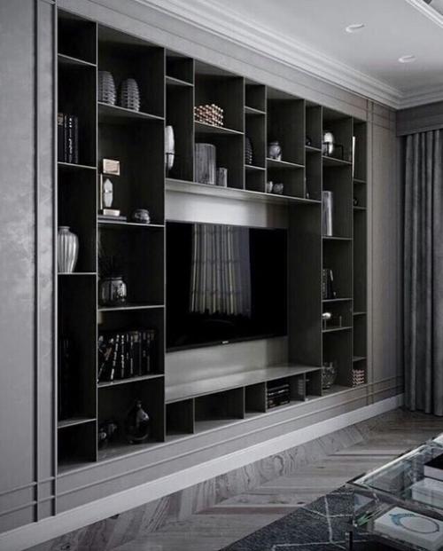 Идеи оформления зоны у телевизора. 03