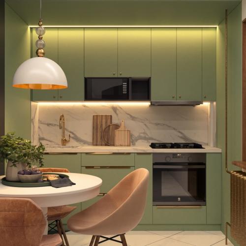 Кухня в хрущёвке с перепланировкой, площадь 7, 4 кв.