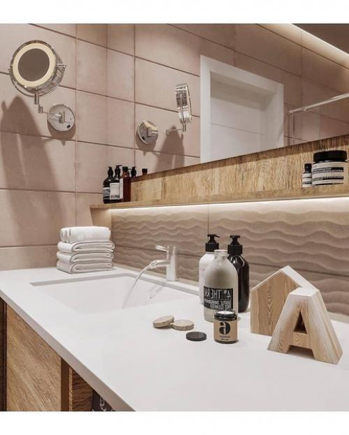 Как вам такой проект для ванной комнаты что-то бы изменили или вас всё устраивает тут. 02