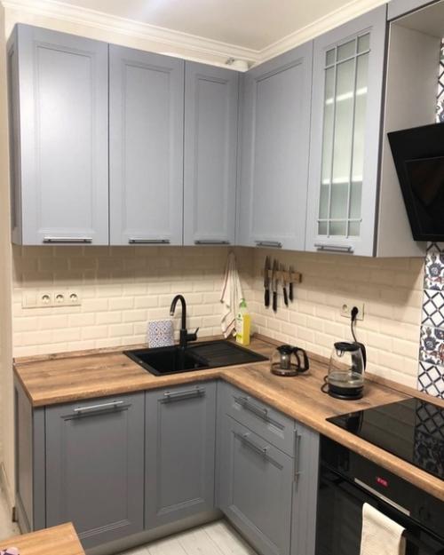 Наша кухня.  Старались сделать не только модно, но чтоб и практично было как вам результат? 01