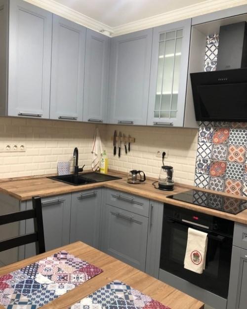 Наша кухня.  Старались сделать не только модно, но чтоб и практично было как вам результат?