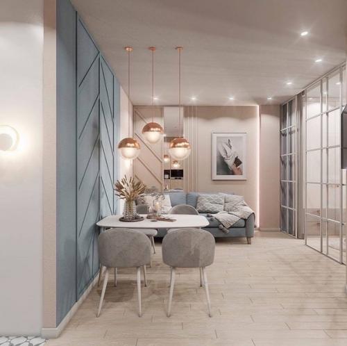 Дизайн - проект квартиры в нежной цветовой гамме. 01