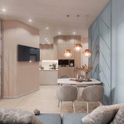 Дизайн - проект квартиры в нежной цветовой гамме. 02