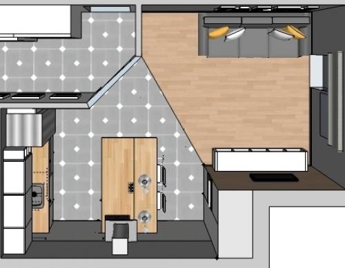 Нам досталась комната достаточно необычной формы и у меня было 9 вариантов планировки, прежде чем получилось это. 06