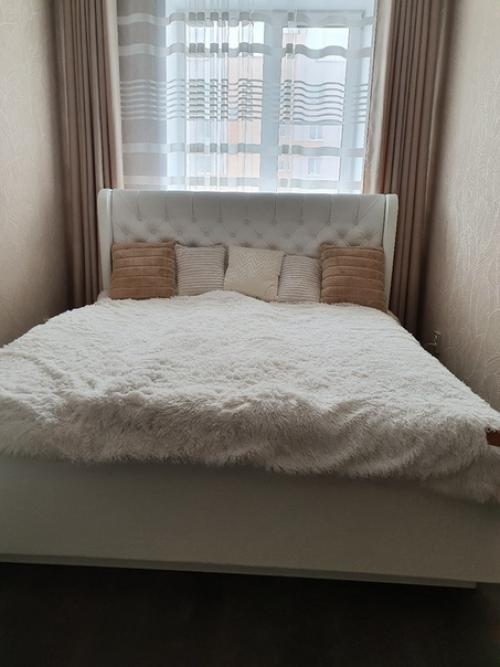 Спальня.  Делали сами, очень старались.