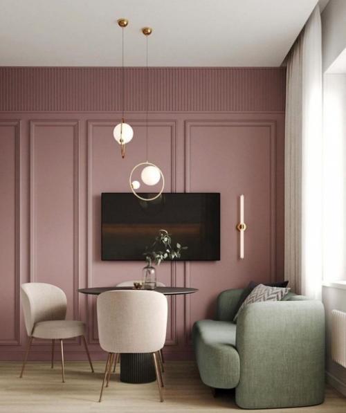 Удачный дизайн кухни - гостиной в серой цветовой гамме. 03