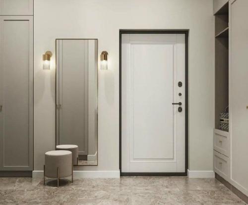 Квартира - студия, в которой кухня, гостиная и лоджия образуют просторное единое пространство. 07