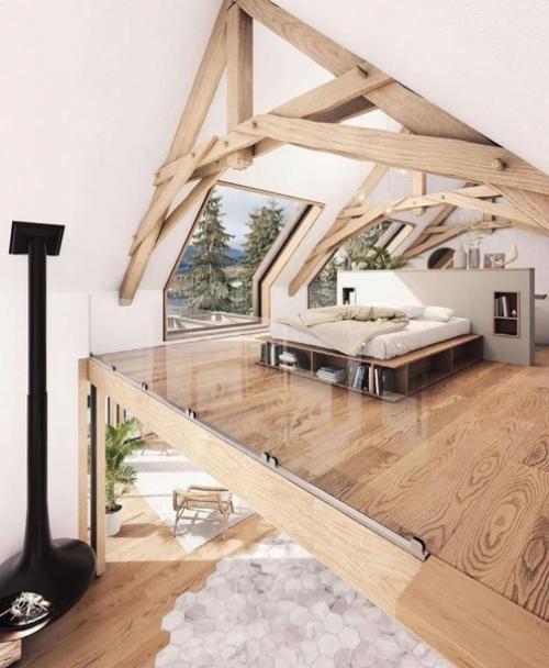 Загородный дом с открытым вторым этажом. 05