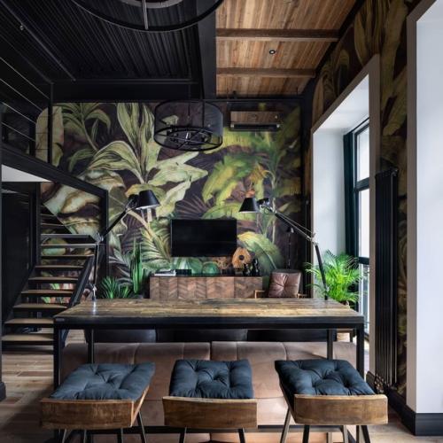 Двухуровневая квартира в стиле лофт, площадь 31 кв.