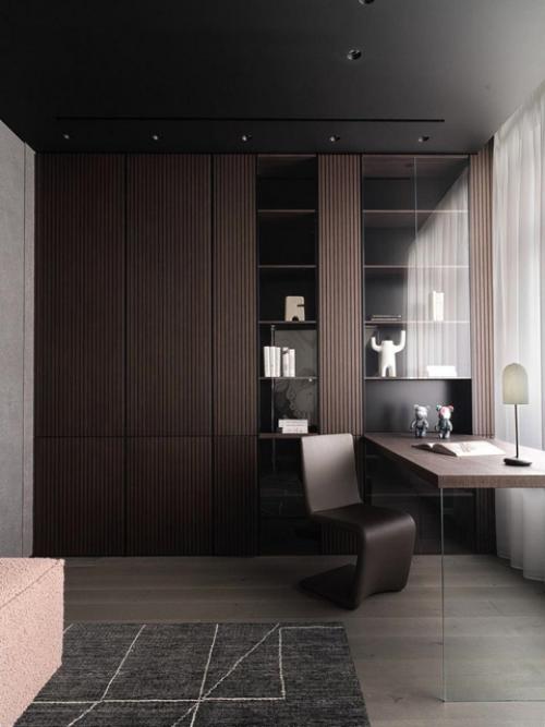 Современная квартира с чёрным потолком. 02 Современная квартира с чёрным потолком. 02